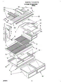 04 - Shelf parts for Whirlpool Refrigerator 6ET18ZKXAN01 / from AppliancePartsPros.com