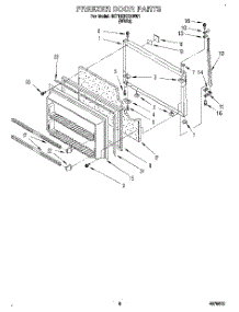 05 - Freezer Door parts for Whirlpool Refrigerator 6ET18ZKXAN01 / from AppliancePartsPros.com