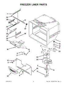 02 - Freezer Liner Parts parts for Whirlpool Refrigerator 5KRFX9000M00 / from AppliancePartsPros.com
