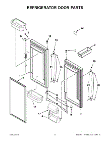 04 - Refrigerator Door Parts parts for Whirlpool Refrigerator 5KRFX9000M00 / from AppliancePartsPros.com