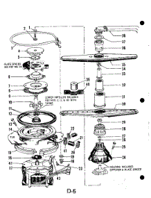 43 - Motor, Heater And Spray Arm parts for Whirlpool Dishwasher 8501L30 / from AppliancePartsPros.com