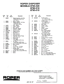 02 - Section parts for Whirlpool Disposer 8760020 / from AppliancePartsPros.com