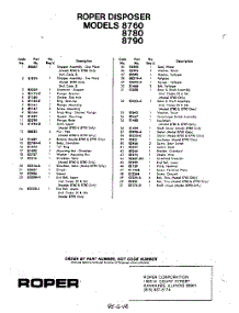 02 - Section parts for Whirlpool Disposer 8790000 / from AppliancePartsPros.com