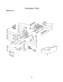 11 - Section parts for Whirlpool Refrigerator 8619W1B / from AppliancePartsPros.com