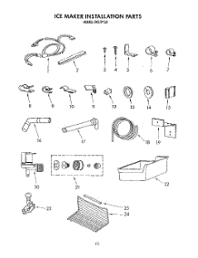 13 - Section parts for Whirlpool Refrigerator 8619W1B / from AppliancePartsPros.com