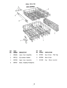 09 - Frame parts for Whirlpool Dishwasher 8591W40 / from AppliancePartsPros.com