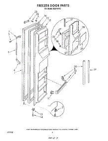 04 - Freezer Door parts for Whirlpool Refrigerator 8624W1C / from AppliancePartsPros.com