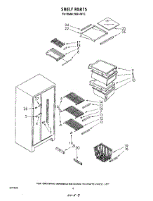 06 - Shelf parts for Whirlpool Refrigerator 8624W1C / from AppliancePartsPros.com