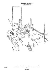 04 - Frame parts for Whirlpool Dishwasher 8597L10 / from AppliancePartsPros.com