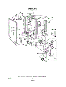 06 - Section parts for Whirlpool Dishwasher 8597L10 / from AppliancePartsPros.com