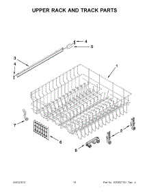 09 - Upper Rack And Track Parts parts for Whirlpool Dishwasher 7WDF530PAYM5 / from AppliancePartsPros.com