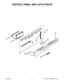 02 - Control Panel And Latch Parts parts for Whirlpool Dishwasher 7WDT770PAYW4 / from AppliancePartsPros.com