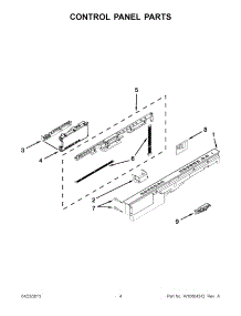02 - Control Panel Parts parts for Whirlpool Dishwasher 7WDT790SAYM2 / from AppliancePartsPros.com