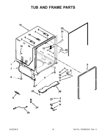05 - Tub And Frame Parts parts for Whirlpool Dishwasher 7WDT790SAYM2 / from AppliancePartsPros.com