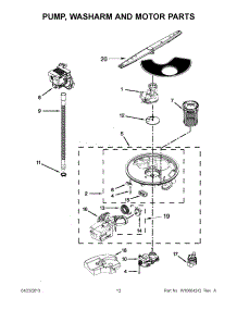06 - Pump, Washarm And Motor Parts parts for Whirlpool Dishwasher 7WDT790SAYM2 / from AppliancePartsPros.com