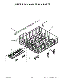09 - Upper Rack And Track Parts parts for Whirlpool Dishwasher 7WDT790SAYM2 / from AppliancePartsPros.com