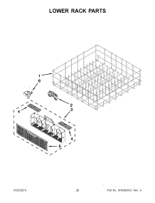 10 - Lower Rack Parts parts for Whirlpool Dishwasher 7WDT790SAYM2 / from AppliancePartsPros.com