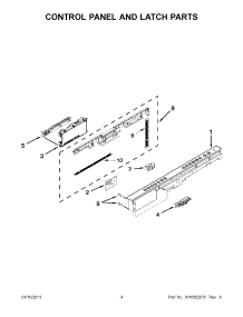 02 - Control Panel And Latch Parts parts for Whirlpool Dishwasher 7WDT950SAYM2 / from AppliancePartsPros.com