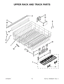 09 - Upper Rack And Track Parts parts for Whirlpool Dishwasher 7WDT950SAYM2 / from AppliancePartsPros.com