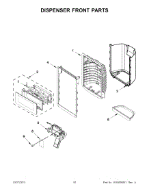 08 - Dispenser Front Parts parts for Whirlpool Refrigerator 7WF736SDAM10 / from AppliancePartsPros.com