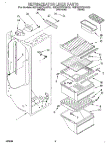 02 - Refrigerator Liner parts for Whirlpool Refrigerator 8ED20ZKXAG02 / from AppliancePartsPros.com