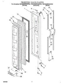 04 - Freezer Door parts for Whirlpool Refrigerator 8ED20ZKXAG02 / from AppliancePartsPros.com
