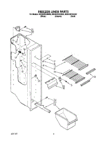 04 - Freezer Liner parts for Whirlpool Refrigerator 8ED20ZKXAN00 / from AppliancePartsPros.com