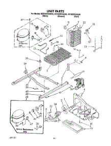 07 - Unit parts for Whirlpool Refrigerator 8ED20ZKXAN00 / from AppliancePartsPros.com