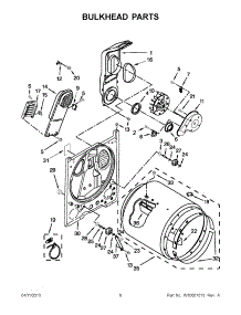 03 - Bulkhead Parts parts for Whirlpool Dryer 7MWED1600BM0 / from AppliancePartsPros.com