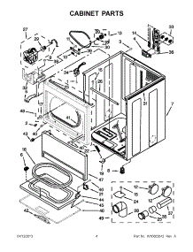 02 - Cabinet Parts parts for Whirlpool Dryer 7MWED5600BW0 / from AppliancePartsPros.com