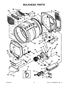 03 - Bulkhead Parts parts for Whirlpool Dryer 7MWED5600BW0 / from AppliancePartsPros.com