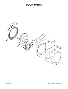 02 - Door Parts parts for Whirlpool Washer 7MWFW94HEBU0 / from AppliancePartsPros.com