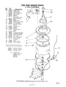 07 - Tub And Basket parts for Whirlpool Washer 9CA2000XMW0 / from AppliancePartsPros.com