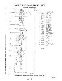 09 - Basket Drive And Brake parts for Whirlpool Washer 9CA2000XMW0 / from AppliancePartsPros.com