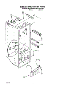 02 - Refrigerator Liner parts for Whirlpool Refrigerator 8ED22DQXAN00 / from AppliancePartsPros.com