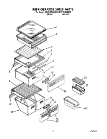 03 - Refrigerator Shelf parts for Whirlpool Refrigerator 8ED22DQXAN00 / from AppliancePartsPros.com
