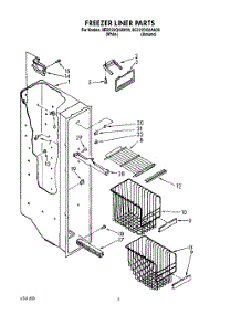 04 - Freezer Liner parts for Whirlpool Refrigerator 8ED22DQXAN00 / from AppliancePartsPros.com