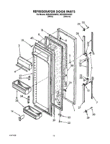 07 - Refrigerator Door parts for Whirlpool Refrigerator 8ED22DQXAN00 / from AppliancePartsPros.com