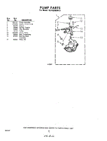 10 - Pump parts for Whirlpool Washer 9CFA2000W3 / from AppliancePartsPros.com