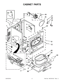 02 - Cabinet Parts parts for Whirlpool Dryer 7MWGD1500AQ2 / from AppliancePartsPros.com