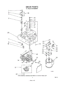 06 - Drive parts for Whirlpool Washer 9CFA2000W4 / from AppliancePartsPros.com