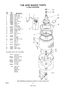 08 - Tub And Basket , Lit / Optional parts for Whirlpool Washer 9CFA2000W4 / from AppliancePartsPros.com