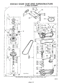 10 - 358365 Gear Case And Superstructure parts for Whirlpool Washer 9CFA2000W4 / from AppliancePartsPros.com
