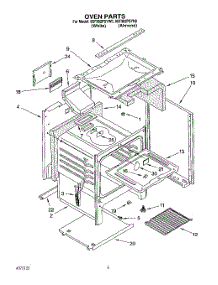 04 - Oven parts for Whirlpool Range 8SF302PSYN0 / from AppliancePartsPros.com