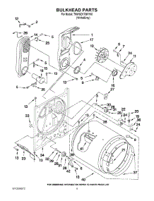 03 - Bulkhead Parts parts for Whirlpool Dryer 7MWGD1730YW0 / from AppliancePartsPros.com
