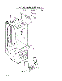 02 - Refrigerator Liner parts for Whirlpool Refrigerator 8ED22PWXAN00 / from AppliancePartsPros.com