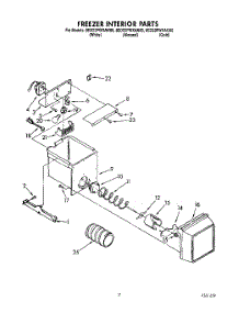 05 - Freezer Interior parts for Whirlpool Refrigerator 8ED22PWXAN00 / from AppliancePartsPros.com