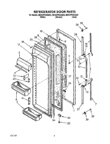 06 - Refrigerator Door parts for Whirlpool Refrigerator 8ED22PWXAN00 / from AppliancePartsPros.com