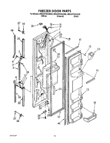 07 - Freezer Door parts for Whirlpool Refrigerator 8ED22PWXAN00 / from AppliancePartsPros.com