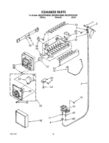 12 - Icemaker, Lit / Optional parts for Whirlpool Refrigerator 8ED22PWXAN00 / from AppliancePartsPros.com